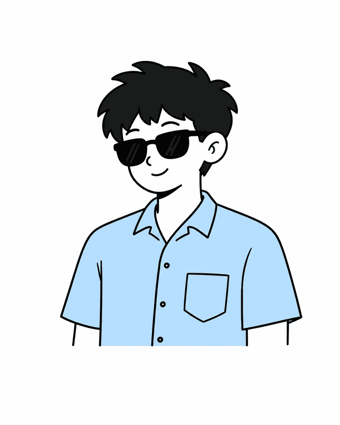 Portrait illustration of Jacob wearing sunglasses
